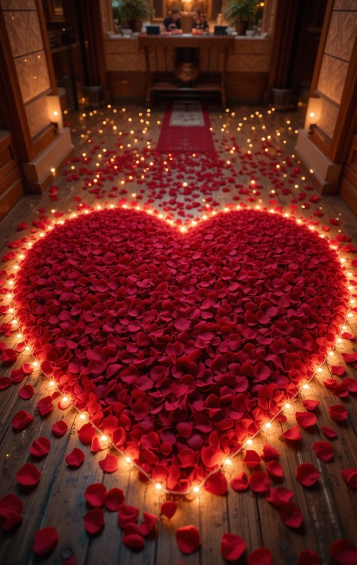Romantic Candlelight & Balloon Room Decor